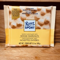 Ritter Sport- White Chocolate with Whole Hazelnuts (100g)