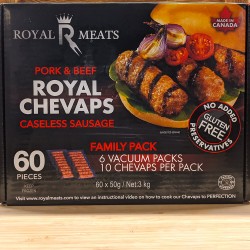 Pork & Beef Royal Chevaps Caseless Sausage (60 Pieces)